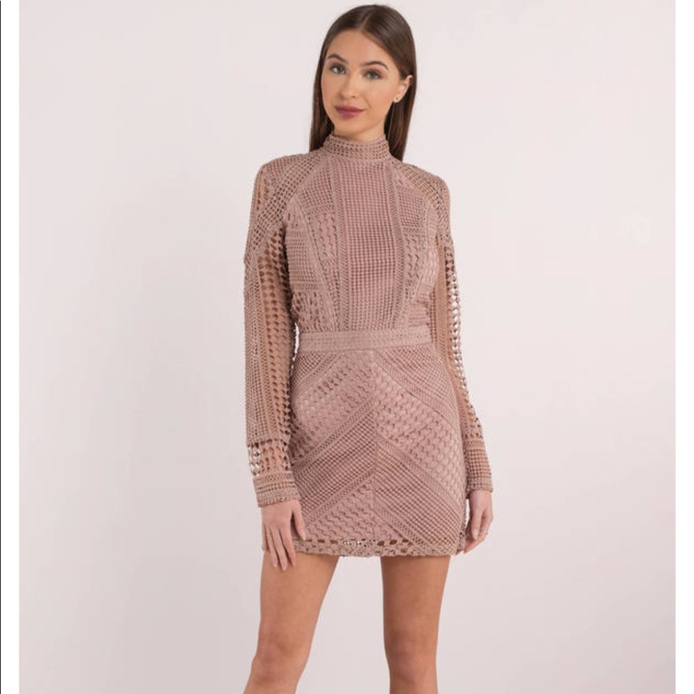 Tobi Rose Lace Bodycon Dress